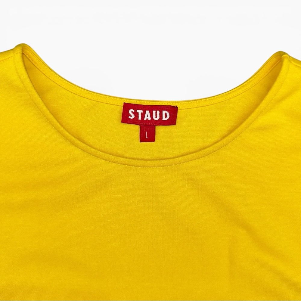 Staud Bari Dress Women’s Size L yellow - Picture 4 of 6